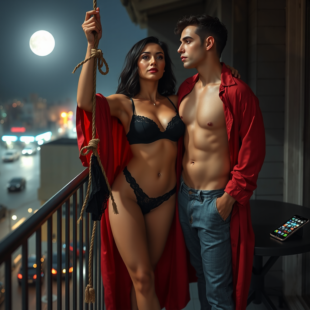 Neon Nights: Hunger on the Balcony